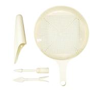 SZLIFE 4 Pezzi Che perdono setaccio in Rete del Terreno setaccio agricolo a Schermo setaccio di setaccio da 3 mm di Giardinaggio Pratico perdite di Mais Rete, Beige