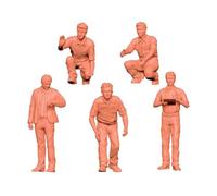 SZLIFE 5 Pezzi in 1:64, Modelli di Figure in Miniatura, Piccole Figure Decorative dipinte, Personaggi in Miniatura, Decorazioni per Micro paesaggi, 2.8x1x1 Cm