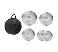 SZLIFE 5pcs Cembals a Cembals silenziosi con sacca di stoccaggio Sound Assorbimento per tamburo set di pratiche in lega debole set 14/16/18/20