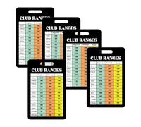 SZLIFE 5X Carte da Golf Club Range Chart Guida alle distanze da Golf Accessori da Robuste e Facili da trasportare Carte Regalo per la Distanza per Uomini e