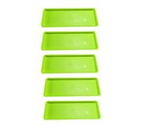 SZLIFE 5X piattiere Vassoio pianta da scolare, Robusto e Rettangolare Vassoio per cammino per Un davavolo, scaffale per uffici, Verde