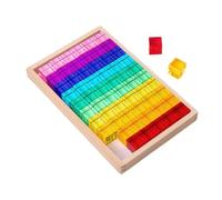 SZLIFE 60 pezzi di cubi acrilici arcobaleno, giocattoli per l'allenamento sensoriale, gioco di impilamento, apprendimento dei colori, apprendimento per