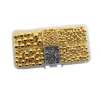 SZLIFE 600x Perline artigianali Forniture per perline sciolte multifunzionali lucide fatte a mano per anelli, scarpe, orecchini, decorazioni, Oro