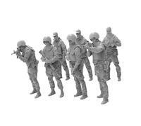 SZLIFE 7 Pezzi di Miniature, Personaggi in Miniatura, Statuette in Scala 1:72, Decorazioni paesaggistiche, Oggetti da Collezione Non verniciati, Mini Modelli