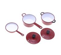 SZLIFE Accessori per Case delle Bambole in Miniatura, pentole in Miniatura, Scena di Vita, Mini pentole in Metallo in Scala 1/12, padelle per Giochi di Ruolo
