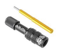 SZLIFE Adattatore Valvola Forcella Bicicletta Realizzato in Lega di Alluminio Include Adattatore Valvola Forcella Convertitore Estensione Strumento, Nero