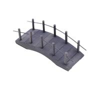 SZLIFE Bambola Bambola in Legno Arco Bridge Miniature Fate Giardino Artigianato Ornamento Mini Giardino Accessorio Decorativo, Grigio