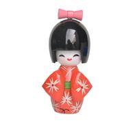 SZLIFE Bambola Giapponese in Stile Cartone Animato, Statuetta in Legno Kabuki Giapponese, Statuetta Mini Decorativa cm per casa, Feste e Ufficio, Red B