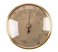 SZLIFE Barometro, strumento per previsioni meteorologiche, strumento per la pressione dell'aria, robusto accessorio ad alte prestazioni, manometro per, Faccia D'oro