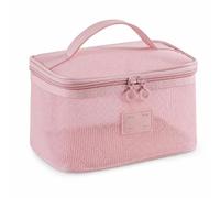 SZLIFE Beauty Case per Trucchi Doppio Strato, Organizer Trucco Antiurto per Donne e Ragazze, per bellezza, Rosa, Rosa