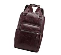 SZLIFE Borsa per bacchetta in cuoio pura di baracca business zaino tamburo sacca per mazzuola per laptop ispessita per il amanti del, Marrone Scuro