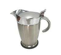 SZLIFE Brocca per in acciaio inossidabile con doppio isolamento, salsiera da 750 ml, dispenser per salse per negozi di hamburger, latte, panna,