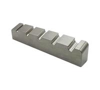 SZLIFE Capotasto per basso elettrico, capotasto superiore in lega di titanio, fondo piatto ad alta resistenza, scanalato, strumento per liutaio, parte di, 43x5.8x10 Mm