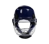 SZLIFE Casco da Karate, Casco Morbido da Taekwondo con Protezione per Il Viso, Equipaggiamento Professionale, Casco da per Taekwondo, Wrestling E, Blu S