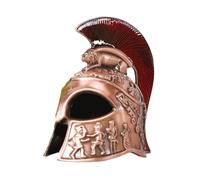 SZLIFE Casco da Samurai in Lega, Copricapo per Larp, Decorazione per Cavaliere, Rosso Antico