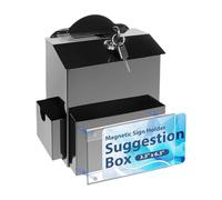 SZLIFE Cassetta dei suggerimenti con serratura a chiave, porta trasparente da parete, cassetta per la raccolta fondi per scuole di avvocato.