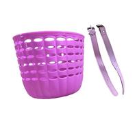 SZLIFE Cestino per Bicicletta per Bambini, Portapacchi, Accessori per Ciclismo, Montaggio sul Manubrio, Cestino Anteriore per Bicicletta con Cinghie per, Rosa Scuro