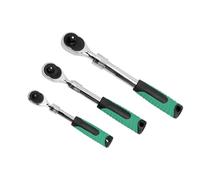 SZLIFE Chiave a cricchetto a sgancio rapido, professionale, portatile, versatile, 72 denti, chiave retrattile regolabile per officine e garage, Set Da 3 Pezzi