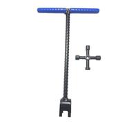 SZLIFE Chiave per contatore dell'acqua, strumento di chiusura dell'acqua, chiave multiuso professionale a 4 vie, versatile e resistente per rubinetti, 12inch Blue