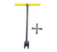 SZLIFE Chiave per contatore dell'acqua, strumento di chiusura dell'acqua, chiave multiuso professionale a 4 vie, versatile e resistente per rubinetti, 12inch Yellow