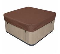 SZLIFE Copri Piscina e Copertura per Vasca Idromassaggio, Impermeabile in Poliestere, Colore Caffè, Caffè, Marrone, 130 * 130 * 90cm