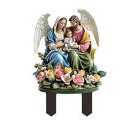 SZLIFE Decorativa da Giardino con Figura Religiosa, in Acrilico, 2D, Regalo di inaugurazione della casa, Decorazione Artistica da Giardino, per, Sacra Famiglia