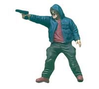 SZLIFE Diorami Ornamentali di di Strada in 1:64, Modello di Piccole Persone rapinatore per progetti in Miniatura di Micro paesaggi, Wearing a Hat