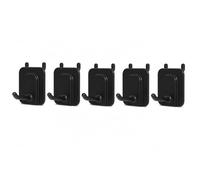 SZLIFE Ganci per Pegboard, Accessori da Parete, Nero - Gancio a L, set da 5 (16mm)