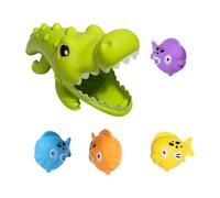 SZLIFE Giocattoli da bagno in età prescolare lavare i giocattoli doccia, vasca da bagno coccodrillo che mangia pesce piccolo, giocattoli per bambini per