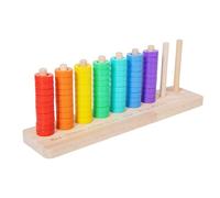 SZLIFE Giocattoli impilabili con anelli arcobaleno per l'ordinamento dei colori, gioco di pensiero logico per bambini in età prescolare, regalo educativo