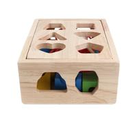 SZLIFE Gioco di abbinamento di forme in legno, attività educativa per la prima infanzia, giocattolo cognitivo per l'ordinamento delle forme per bambini, 16 Buche
