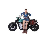 SZLIFE in 1:64 con Motocicletta, Bellezza alla Moda, Modello in Resina per plastici di Micro paesaggi. Accessori per Layout.