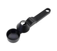 SZLIFE Kit di cucchiaini per caffè, imbuti, cucchiaini dosatori, facili da pulire, anti-goccia, per caffè macinato, tè proteico, gadget da cucina livellante, Nero