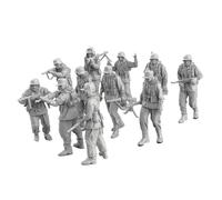 SZLIFE Kit di Modelli di Soldati Tedeschi in Scala 1:72, 11 Pezzi, Miniature, Giocattoli, Diorama Unici per Il Gioco.