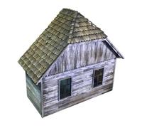 SZLIFE Kit Modello di Costruzione di Case 1/35 Scala Non Verniciata Decorazione incompiuta Modello di architettura Accessoria Unica Fai -da -Te per Tavolo di
