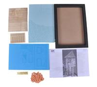 SZLIFE Kit Modello di Edificio 1/35 Micro Paesaggio Fai da Te in Schiuma di Legno Ornamento Premium Layout di Scenario Non Verniciato Modello di architettura, Style B
