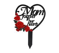 SZLIFE Lapide commemorativa, Decorazione per cimitero, commemorativa a Forma di Cuore, palo da Giardino per Cortile, Cartello per Patio, Festival in, per Mamma