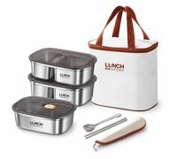 SZLIFE Lunch Box in Acciaio Inox, con Scomparti | Lamina di alluminio, Contenitore per pasti, Per pranzi veloci, Per fuori