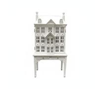 SZLIFE Miniatura Casa Delle Bambole Mobile Espositore Libreria Credenza Design Classico Realistico con Ripiani E Cassetti Dettagliati Adatta per Collezionisti E Arredo Soggiorno, Bianco