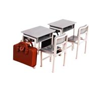 SZLIFE Mobili per lezioni di Bambola 1/12 in Scala Ornamenti Mini mobili per la casa Sedia da Tavolo Set per la Scuola
