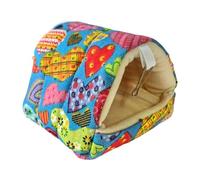 SZLIFE Nido d'uccello Caldo Invernale, Amaca sospesa, nascondiglio in Peluche, Accogliente, capanno, Gabbia per Animali Domestici, Accessori per Piccoli, Schema Cardiaco