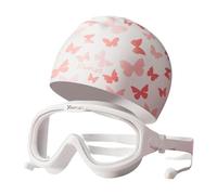 SZLIFE Occhialini da Nuoto e Cuffia Occhiali da Nuoto Anti-Appannamento Professionali Visione Ampia con Tappi per Le Orecchie Occhiali per Immersioni Piscina, Farfalla