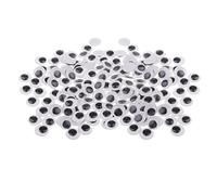 SZLIFE Occhietti Mobili, Autoadesivi, Materiali per Il Fai da Te, Facili da Applicare, Materiali per La Creazione di Biglietti, Espressioni Divertenti, Nero, 12mm 200 Pezzi