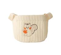 SZLIFE Organizer per Pannolini, Cestino per Pannolini Multifunzionale per Neonati, Contenitore per la conservazione di Oggetti Essenziali, per, Scoiattolo Bianco Piccolo