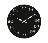 SZLIFE Orologio da Parete con equazioni Matematiche, Creativo, 30 cm, Semplice, Orologio con Lavagna Nera, Silenzioso, per Soggiorno, Scuola, Sala da Pranzo, Style B