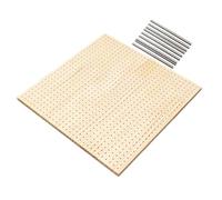 SZLIFE Pannello Forato per Blocchi all'Uncinetto Granny Squares Robusto Pannello Forato per Blocchi all'Uncinetto con 9 spilli in Acciaio per, Spilli 40x40cm 20cm