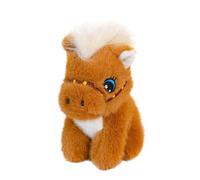 SZLIFE Pelice portachia clinico ripieni Mini Peluche Decorazioni per Il Compleanno di Un Peluche Ornamenti per Il Take -Keyring Animali Portachiavi, Marrone Scuro
