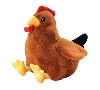 SZLIFE Peluche per giocattolo di pollo animale per le bambole peluche decorazioni per la camera da letto, giocattolo per animali da fattoria per regali di, Marrone 40 Cm