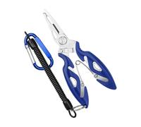 SZLIFE Pinza da pesca Split Rings Pinza non colpita Lightweight Portable With Lanyard Hook Remover per la rimozione della rimozione della pesca a mosca, Blu