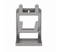 SZLIFE Porta Coper Pentole, Organizer da Cucina a Doppio Strato in Acciaio al Carbonio, Supporto Salvaspazio Senza Forare, Moderno e Minimalista, Grigio Canna di Fucile